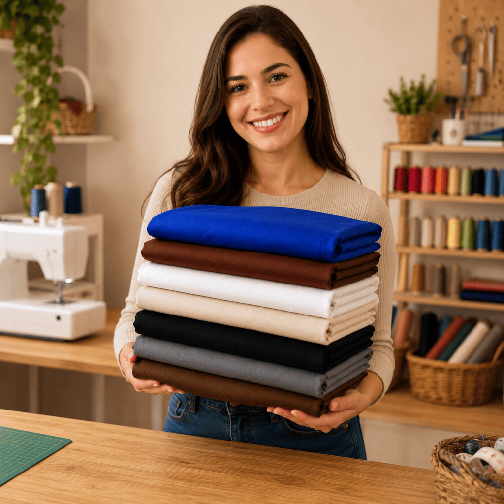 Kit 3kg Brim Liso Cores Sortidas | Pedaços Grandes Para Artesanato Tapetes Bolsas e Costura Criativa — imagem 2 de 2