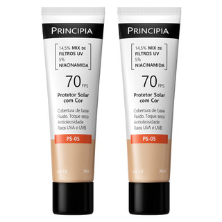 Principia kit com 2 Protetores solares com cor PS-05-escolha seu tom