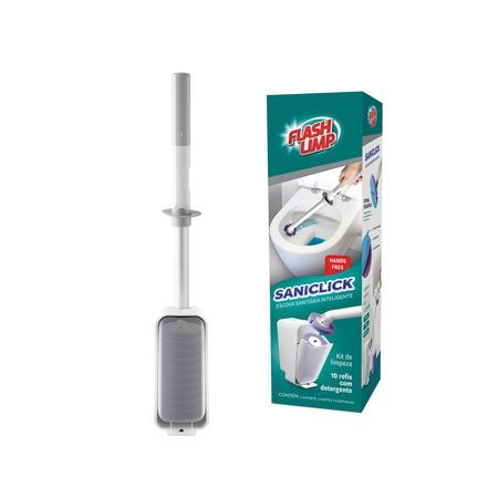 Escova Sanitária Saniclick com Refil Descartável e Sistema de Limpeza Inteligente Flash Limp