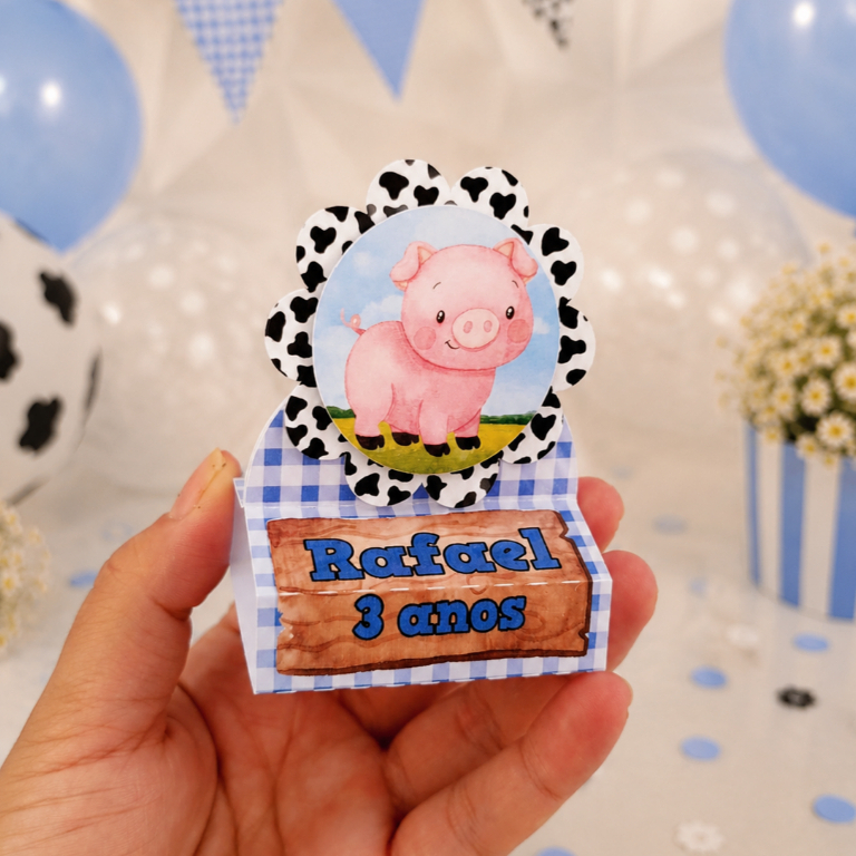 PORTA BIS DUPLO FAZENDINHA MENINO/FAZENDINHA PERSONALIZADAS/FAZENDINHA MENINO/LEMBRANCINHAS DE FESTA/ANIVERSÁRIO/FESTA