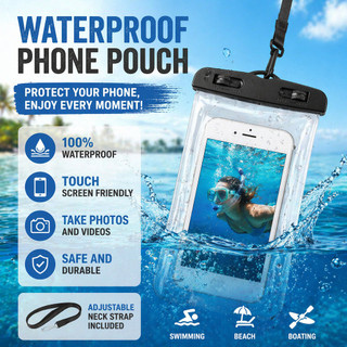 Kit 10 Capa Celular A Prova D'Água Transparente Universal