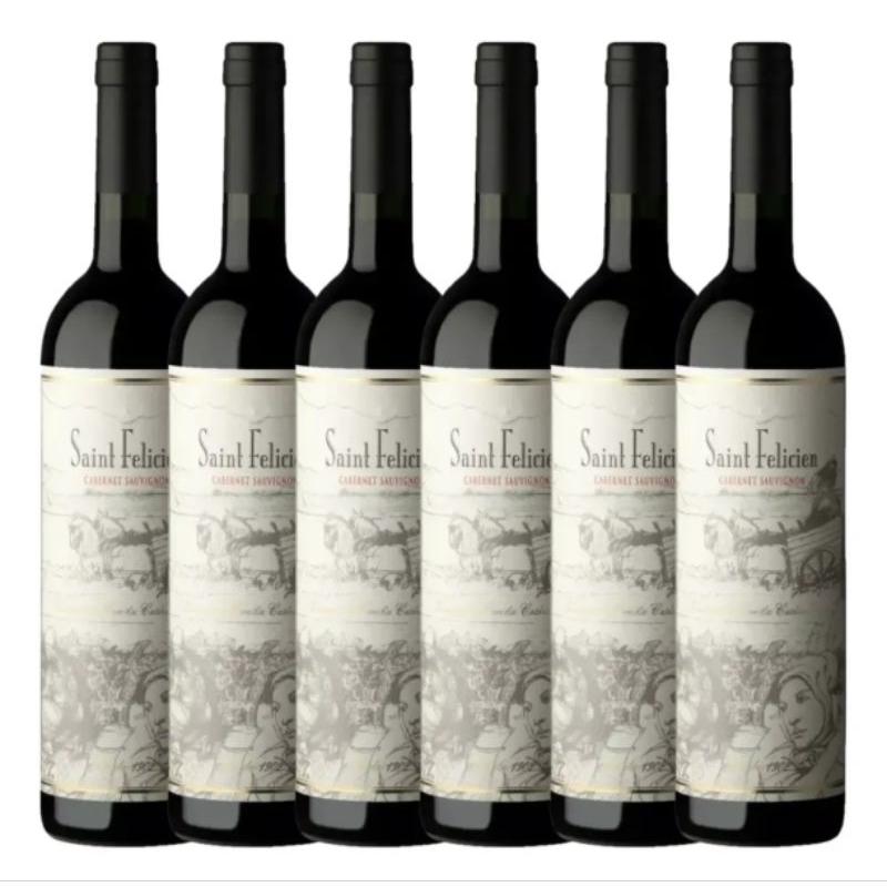 VINHO TINTO SAINT FELICIEN CABERNET SAUVIGNON 750 ML CX C/6 GARRAFAS