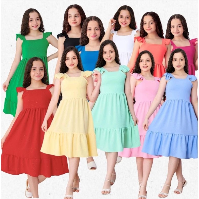 VESTIDO INFANTIL RAFAELITA CURTO INFANTO JUVENIL