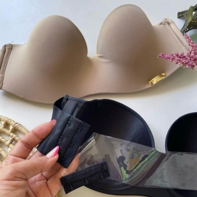 Sutiã Silicone Costa Nua Tomara que Caia Feminino Costas Nua Soutien