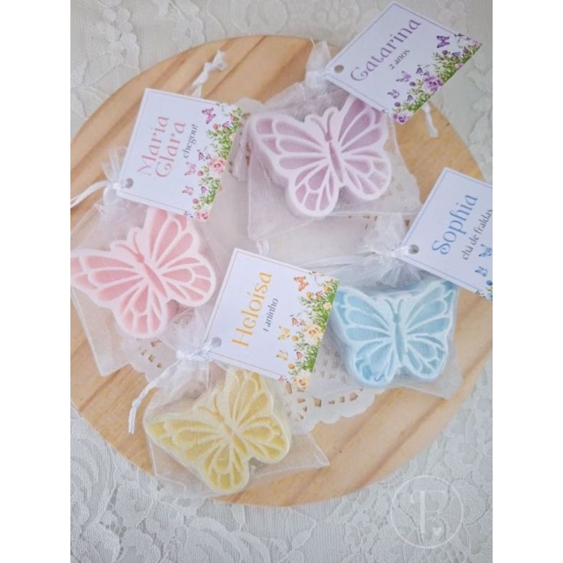 Vela Aromática Borboleta Personalizada – Lembrancinha para Casamento, Batizado, Chá de Bebê, Maternidade e Aniversário