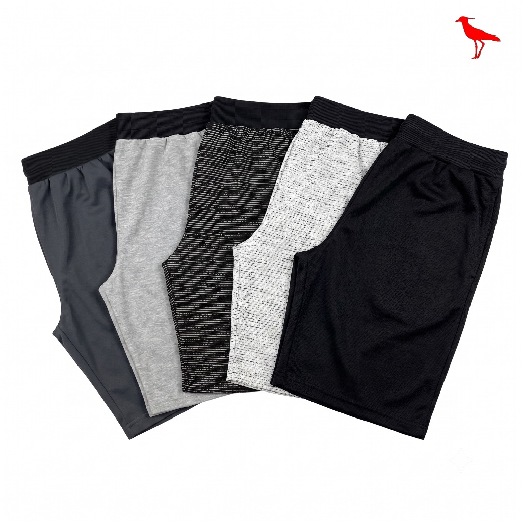 Imagem Kit 5 Bermudas Masculina Moletom Academia Cores Sortidas