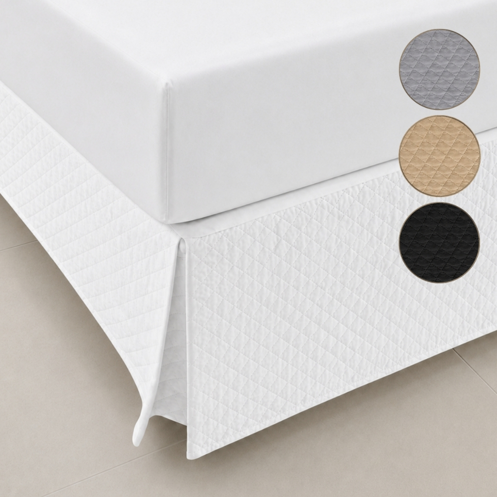 Saia Cama Box Casal Queen Solteiro King Size Tecido Matelado Decoração Quarto Varias Cores