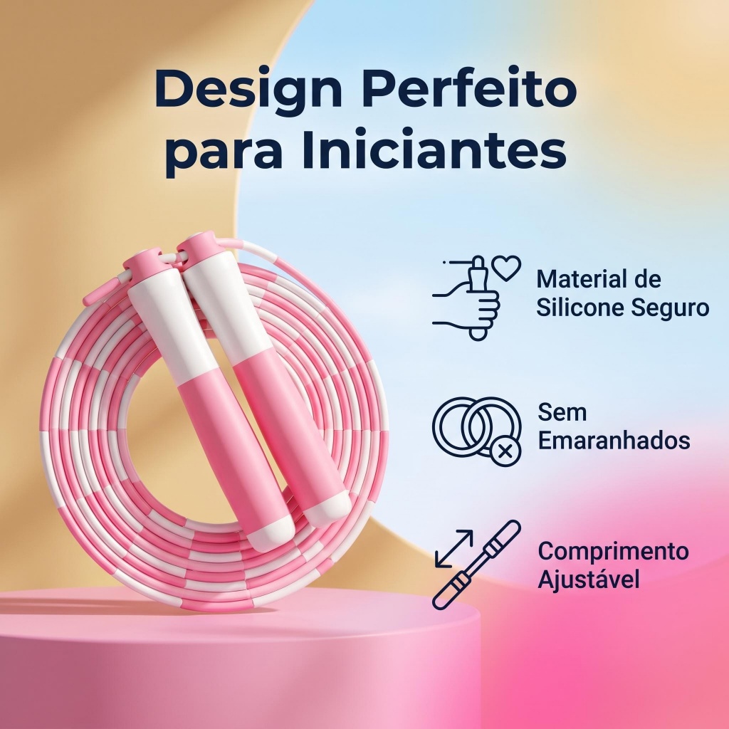 Corda de pular macia para iniciantes escolares resistente