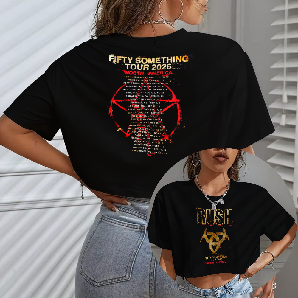 Camiseta CROPPED Rush Banda Rock Oversized ou Básica Algodão Unissex Streetwear Presente Fã Música Anos 80 Premium