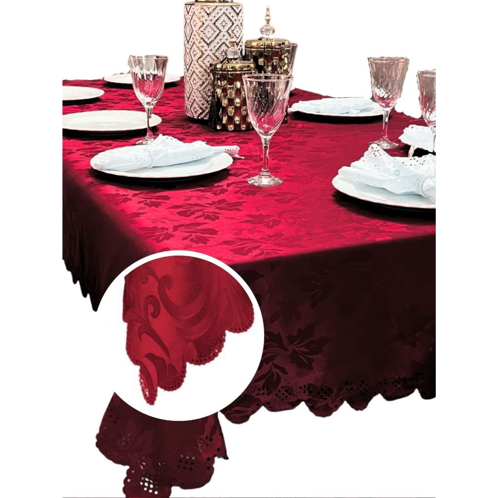 Toalha de Mesa Retangular Jacquard 3,00m 10 Lugares Decoração Oferta do Dia