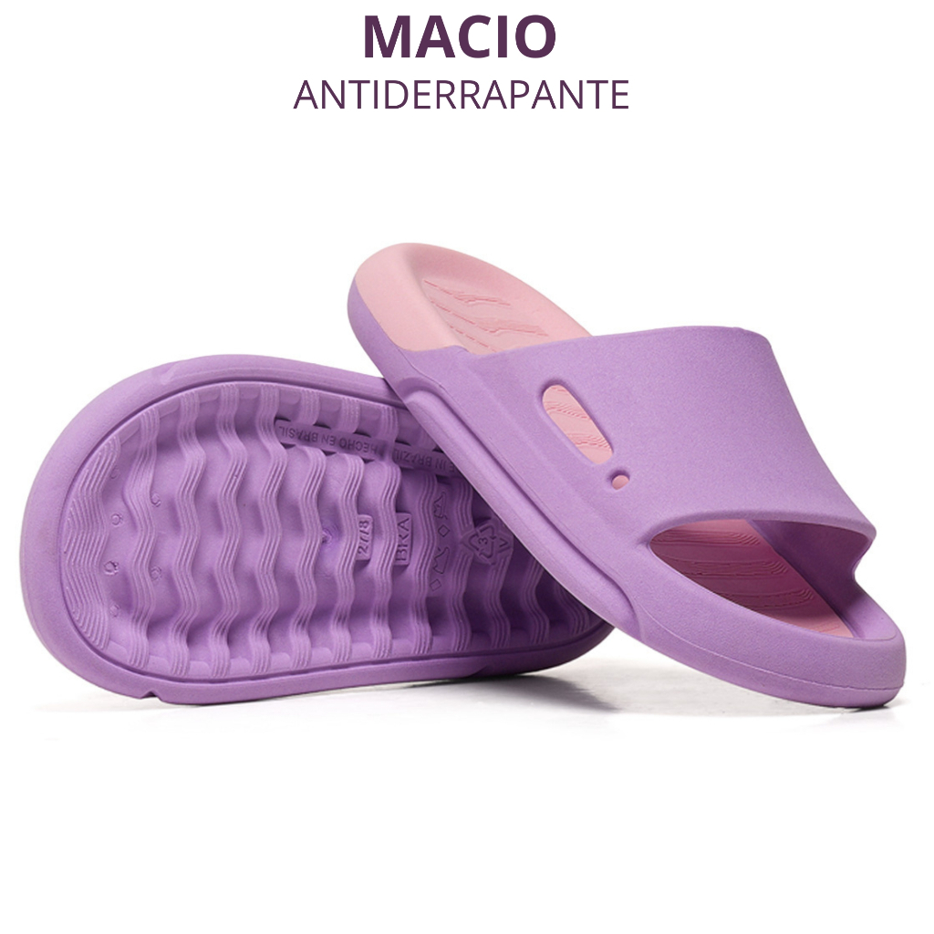 Chinelo Infantil Menina Nuvem Macio Resistente Leve Passeio Confortável Rosa