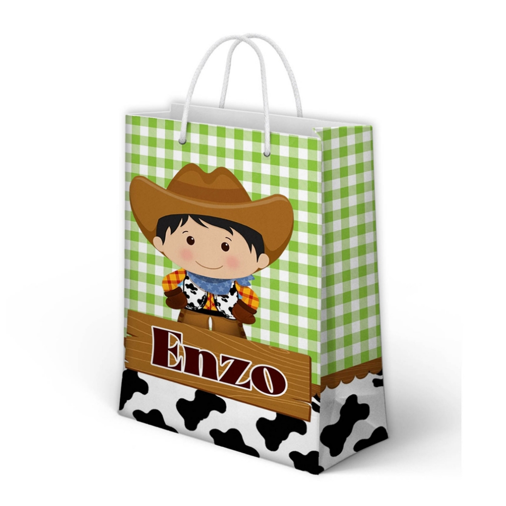 Sacolinha Fazendinha Personalizada para Aniversário/ Lembrancinha Festa Infantil / Qualquer nome e idade