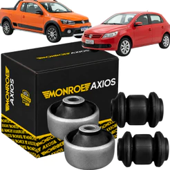 Kit 4 Bucha Bandeja Dianteira Axios Vw Gol Voyage Up Saveiro