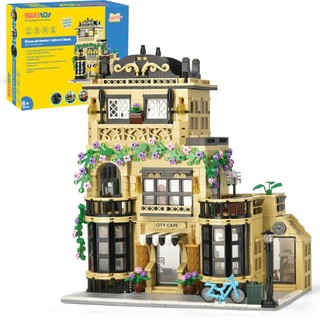 Kit Café da Cidade com Luz Blocos de Montar - Brinquedo Educativo 3D 6+
