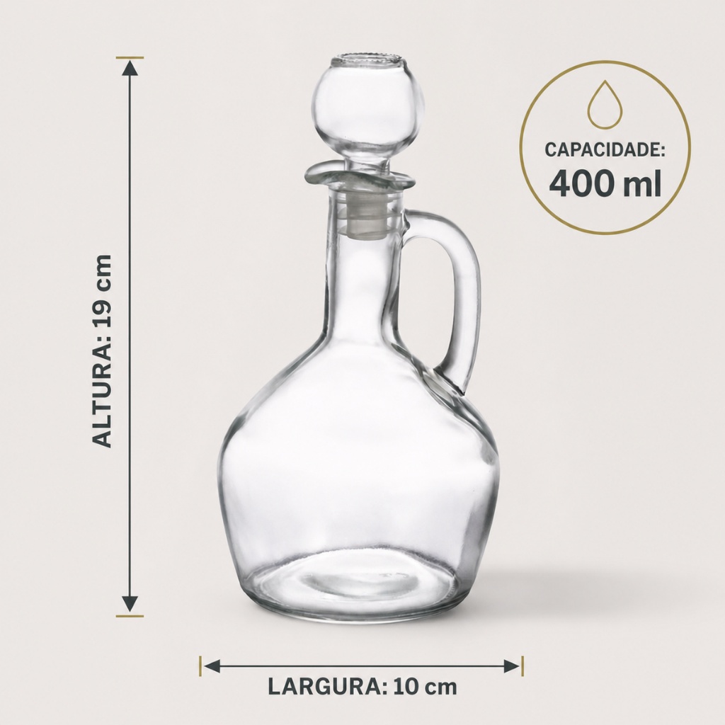 Galheteiro Porta Azeite Em Vidro Sierra De Mesa 400ml Hauskraft · foto 2