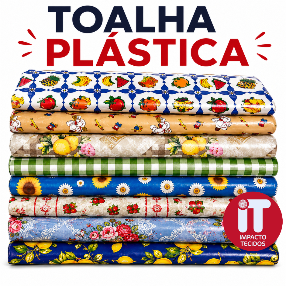 Toalha de Mesa de Plástico Térmica e impermeável para mesas 1metrox1,40 Fácil Limpeza Proteção Total