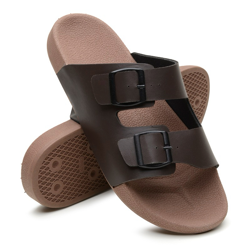 Sandália Masculina Birken Leve Couro Ecológico Casual Confortavel