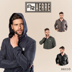 Jaqueta Corta Vento Plus Size Masculina De Inverno Sem Forro Lisa Com Bolso e Capuz Adulto