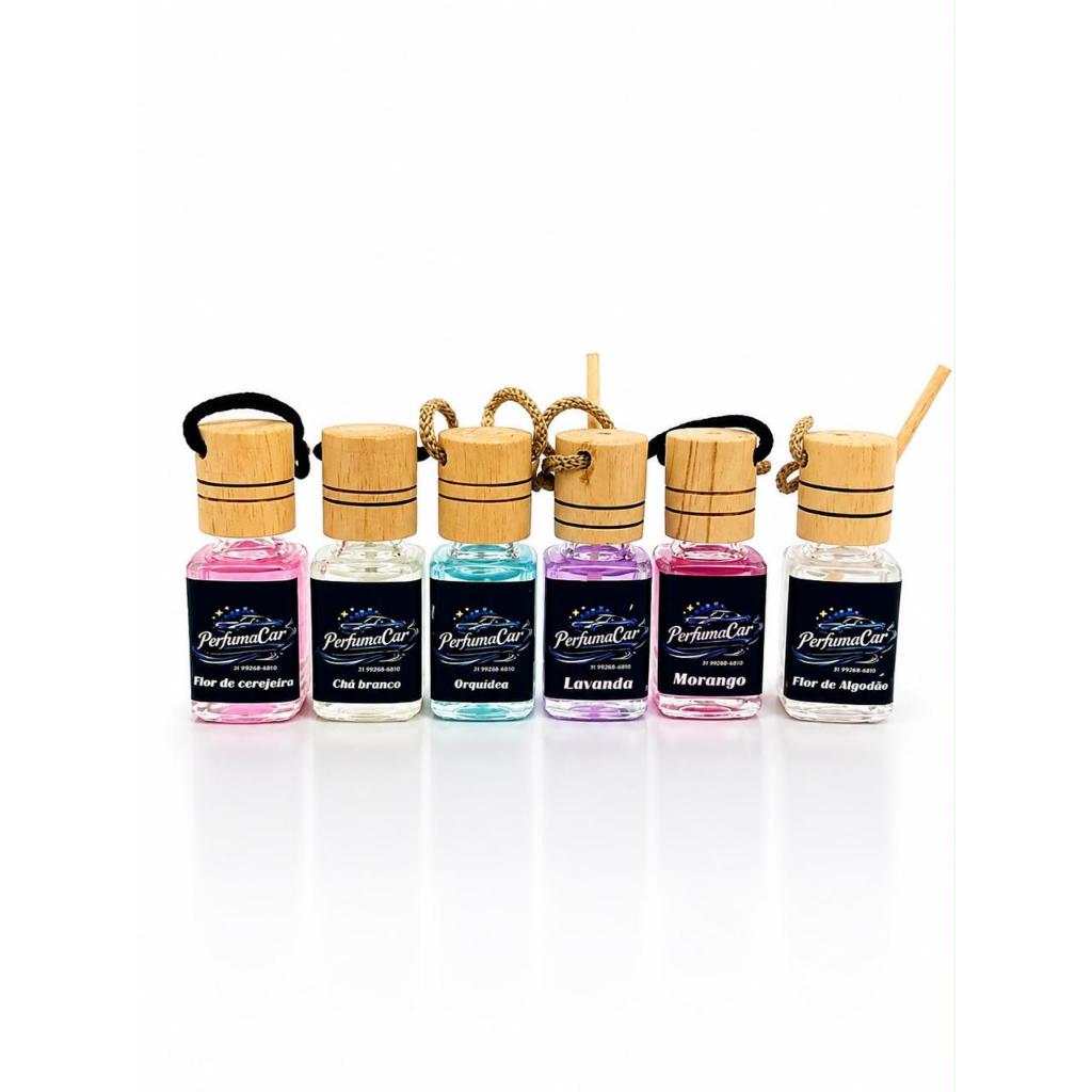 Kit 6/5/4/3/2/1 Cheirinho Aromatizador 10ml Mini Difusor para Carro e Ambiente