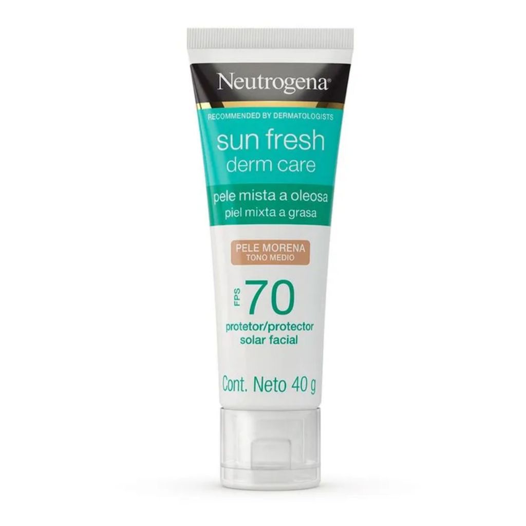 Protetor Solar Facial Para Pele Oleosa NEUTROGENA SUN FRESH® Derm Care Pele Morena FPS 70, 40g