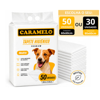 Tapete Higiênico Caramelo Premium - Ultra Absorção Combate Mau Cheiro - 50 Unidades (60x6…