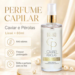 Perfume Capilar Caviar e Pérolas Lissé 60ml Anti Odores Frescor