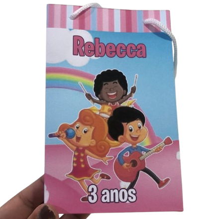 PEGUE E MONTE Sacolinha/Bolsinha (PEQUENA) Personalizada  3 PALAVRINHAS MENINA Festa Surpresa Mimos Lembrancinhas