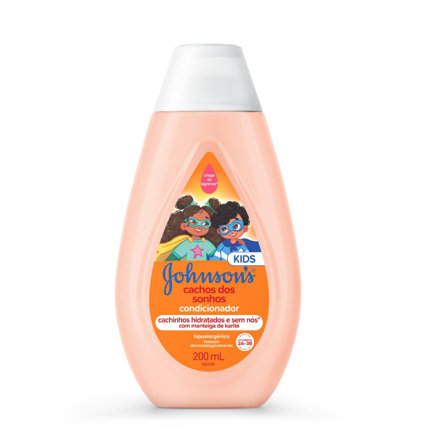 Condicionador Infantil Para Cabelos Cacheados JOHNSON'S® Cachos Dos Sonhos, 200mL
