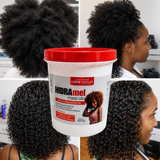 Mel Cola Máscara 400g Mega Finalizador 72h Cachos Ultra Fitagem Cabelo Crespo Cacheado Ativador
