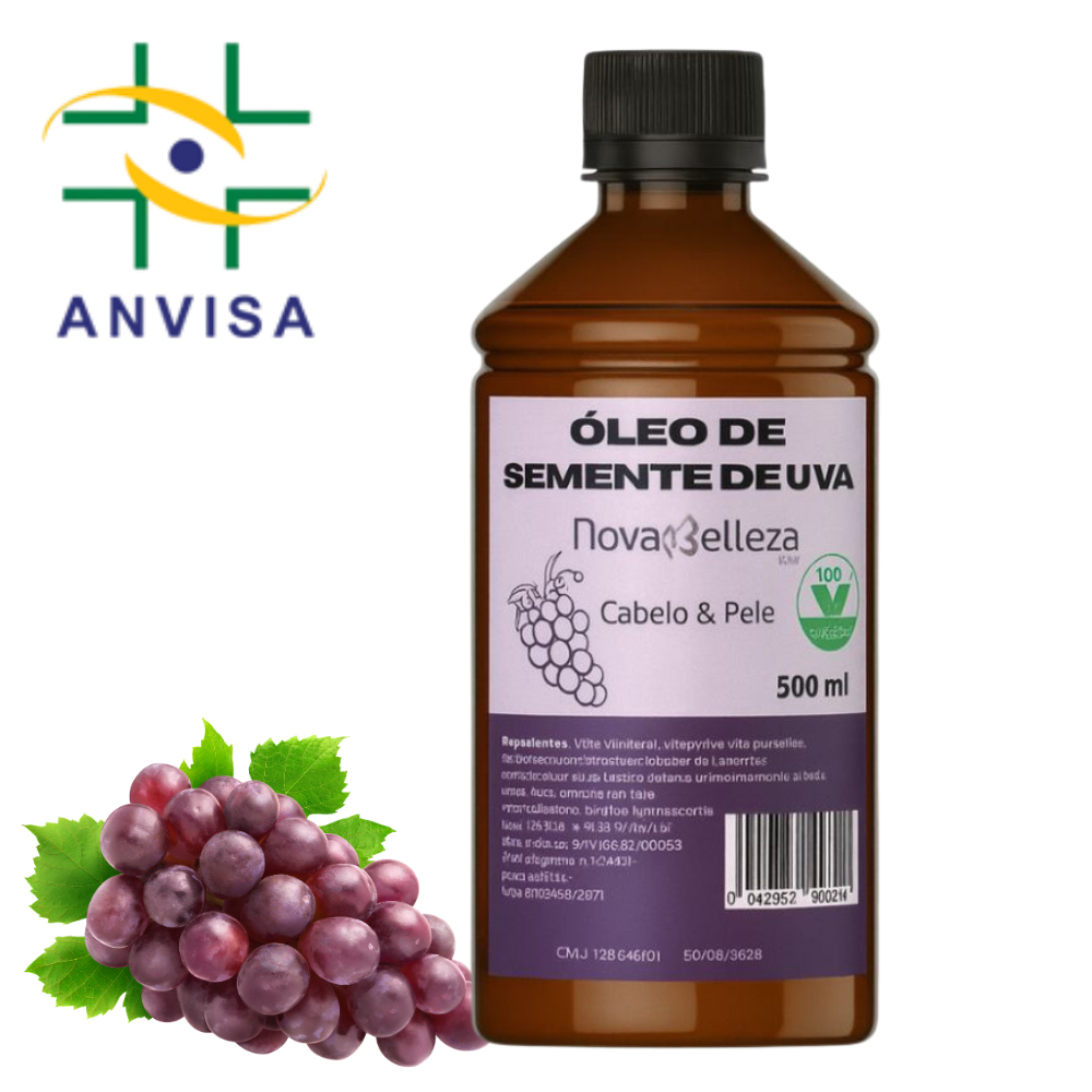 Óleo de Semente de Uva 100% Puro Prensado a Frio Para Massagem Umectação Capilar