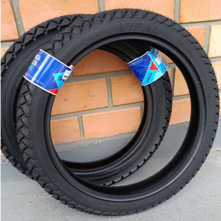 PAR Pneu Moto Vipal 90/90-19+110/90-17 TR300 Bros XRE XTZ150 Avelloz AZ160 SHI 175 T350X NK 150 FLY