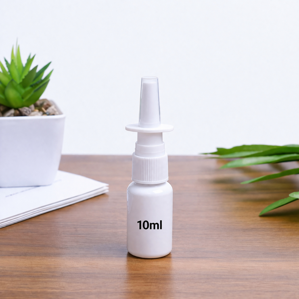 Frasco de Spray Nasal de Plástico 10ml - Vedação à Prova de Vazamentos e Spray Fino e Uniforme