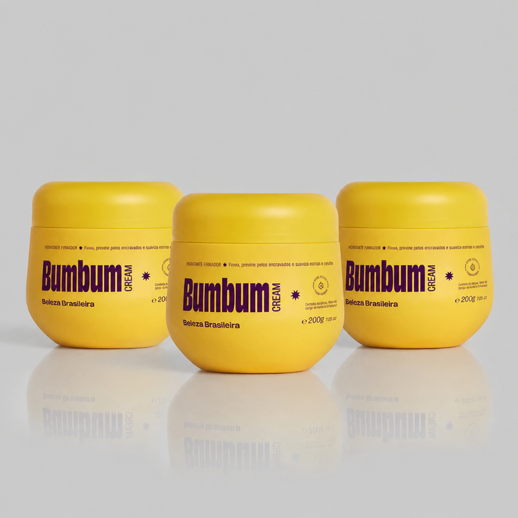 Kit 3 Bumbum Cream 200g Creme Redutor Celulite Estrias Firmador Termogênico Beleza Brasileira