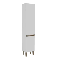 Armário Paneleiro Cozinha Simples Multiuso 2 Portas Margarida 40cm Cor Branco - Mademóvel