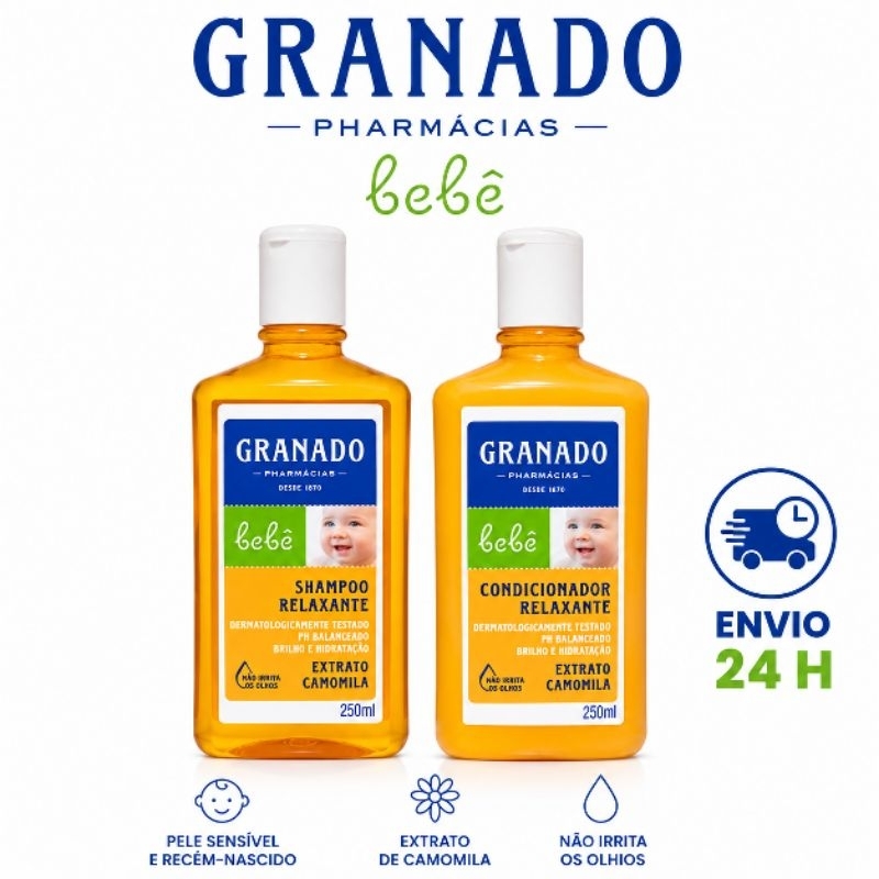 Kit Shampoo + Condicionador Camomila Granado Bebê 250ml | Original