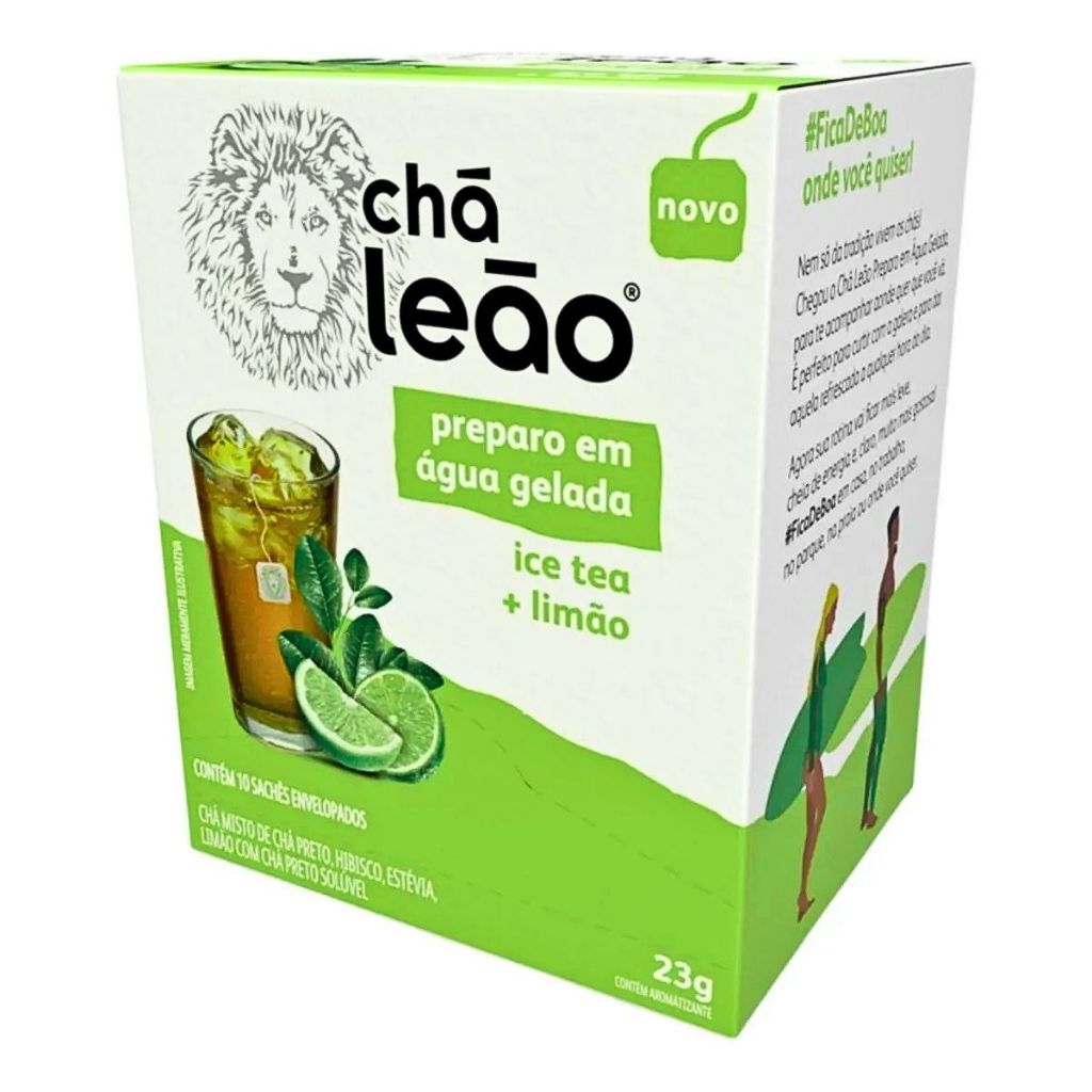 Chá Leão Gelado Ice Tea Limão 10 Sachês (23g)