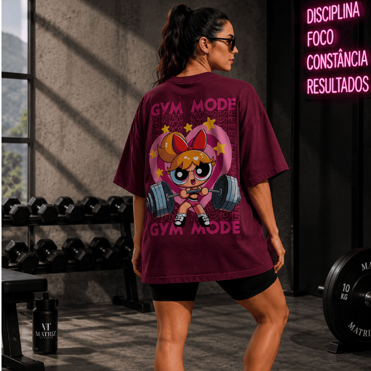 Camiseta Oversized Feminina Premium Treino 100% Algodão Poderosas