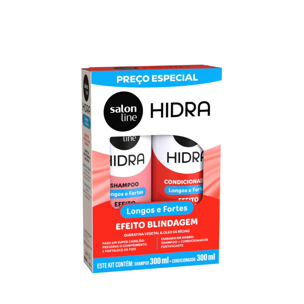 Kit Shampoo e Condicionador Hidra Longos e Fortes 300ml