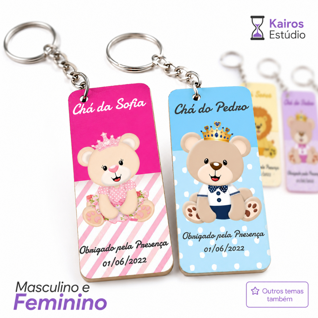 Chaveiro Personalizado para Chá de Bebê com Nome | Lembrancinha Maternidade, Nascimento e Chá Revelação