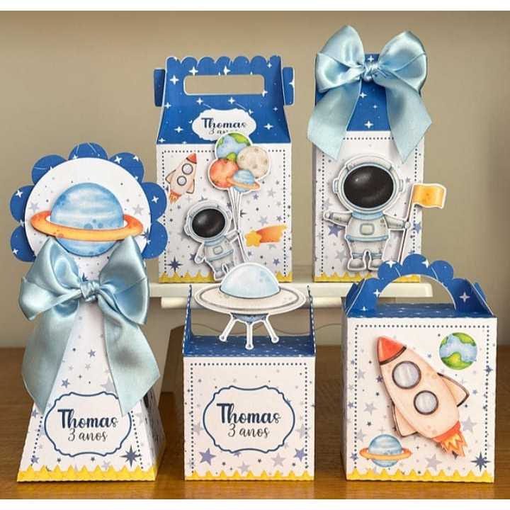 Kit Festa Astronauta menino para Lembrancinhas Decoração Festa Infantil