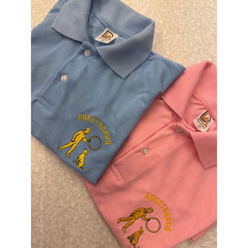 Kit com 2 Camisas polo Uniforme com sua logo Bordado Personalizado no peito empresarial Empresa Fardamento — imagem 2 de 2