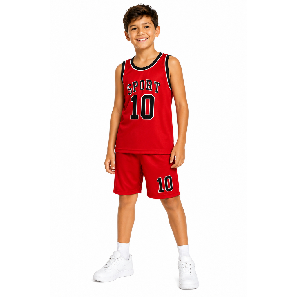 Conjunto Infantil Esportivo de Basquete  Camiseta + Short