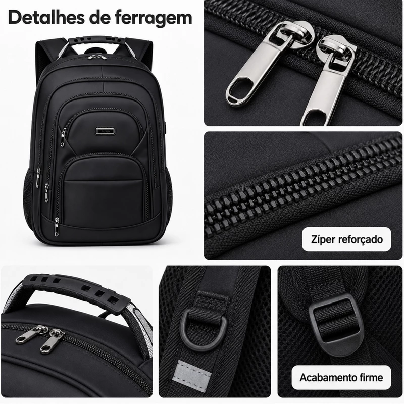Mochila Unissex 19 Pol Impermeável Grande Capacidade — foto 8