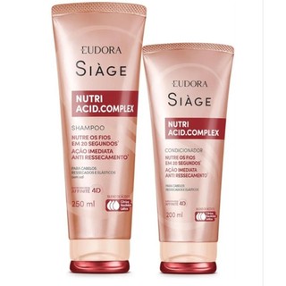 kit Siàge Shampoo e condicionador Nutri Ácid complex . shampoo 250 ml e condicionador 200 ml. Marca: Eudora