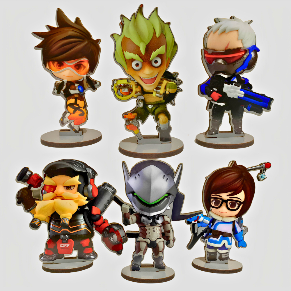 Totem Overwatch Junkrat Tracer Genji Mei Soldier Torbjorn Hanzo game decoração jogo setup presente