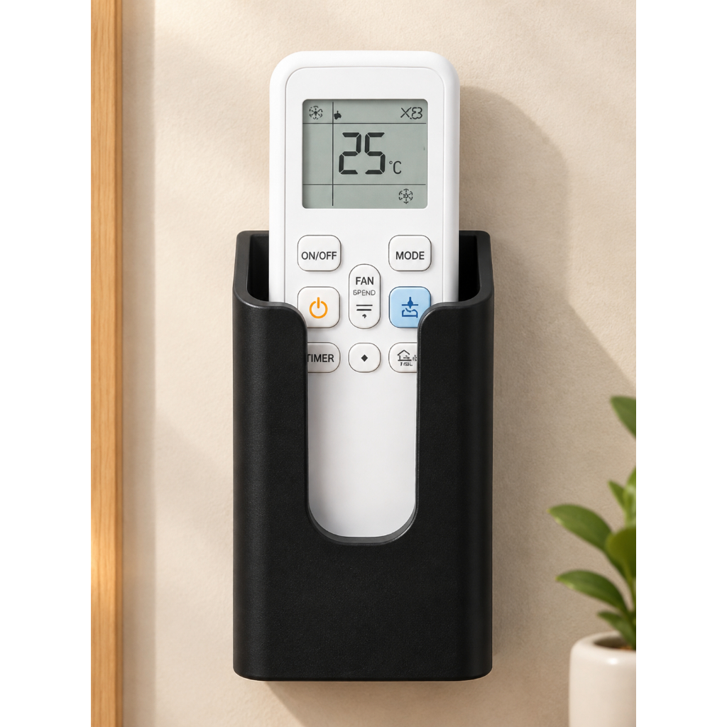 Suporte Porta Controle Remoto de Parede TV Ar Condicionado Com Fita 3M Universal Organizador para Quarto Sala Casa