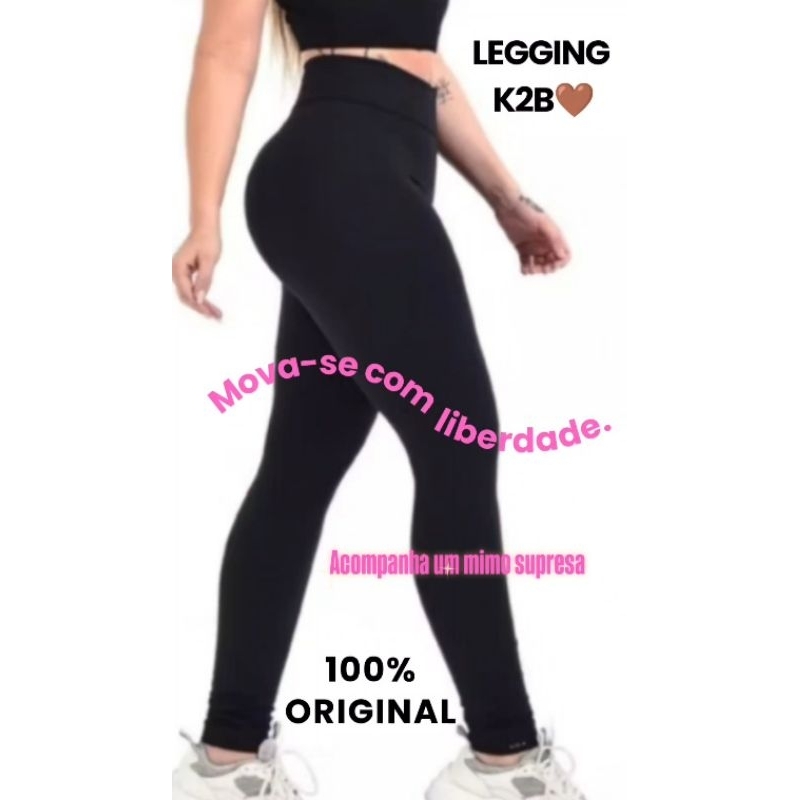 Calça legging  k2b cotton/tecido poliamida Premium/não fica transparente/cós largo 7cm alta compressão/academia/trabalho