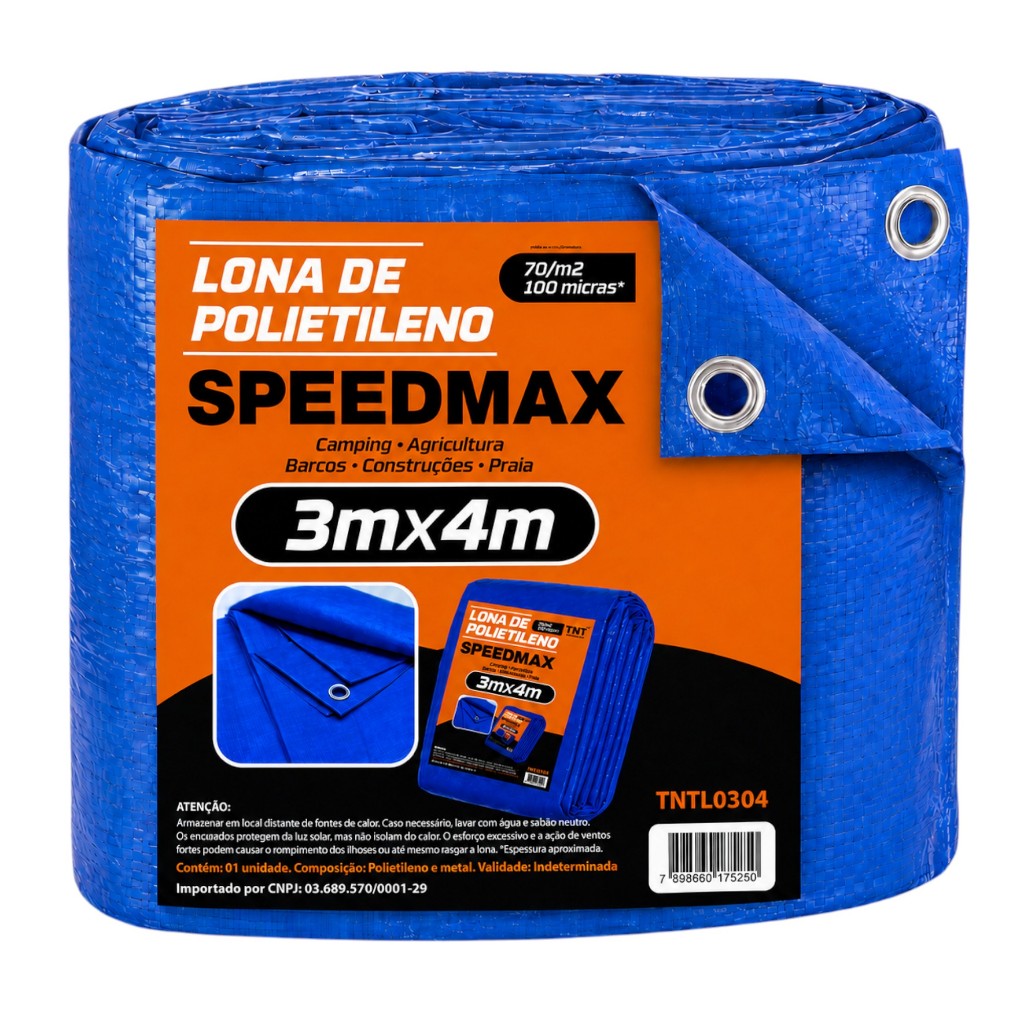 Lona 4x3 Mt Azul Plastica Impermeavel Festa Barraca Camping