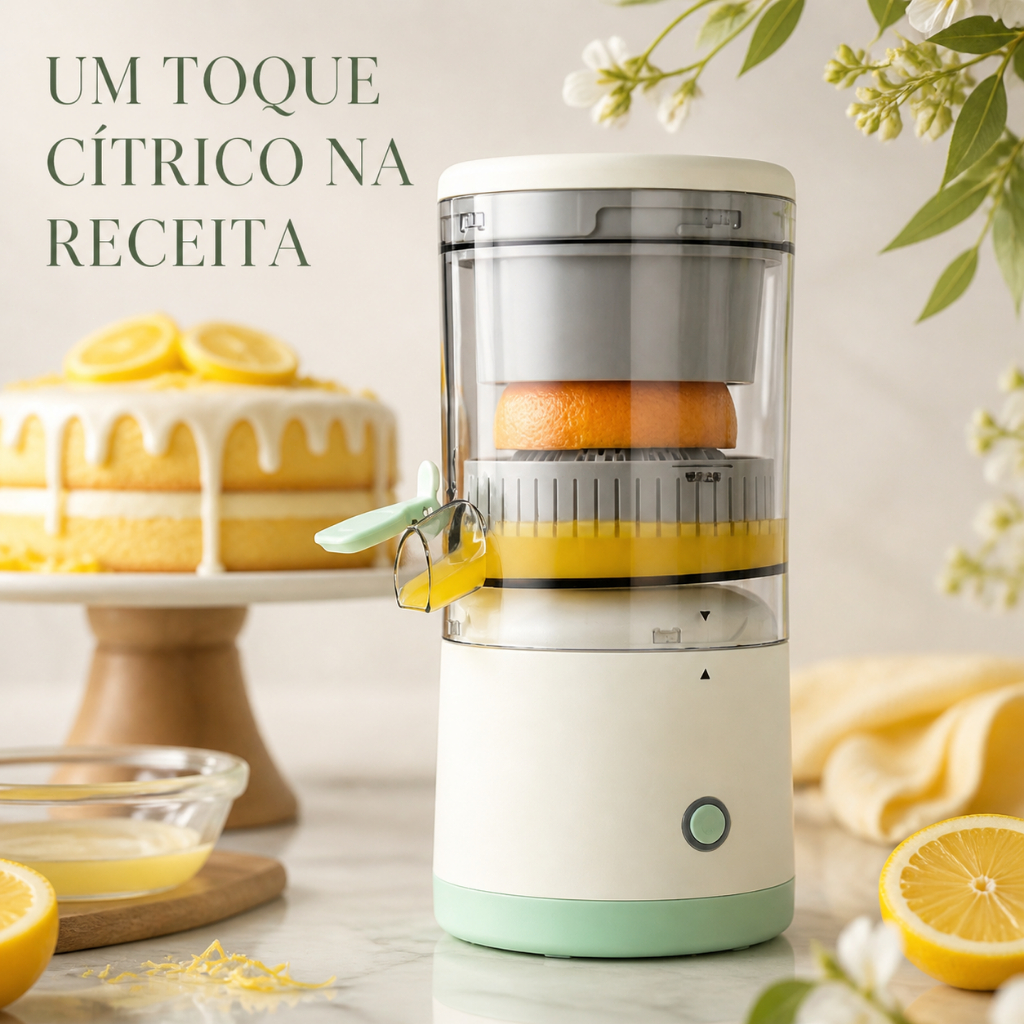 Espremedor Elétrico Sem Fio para Frutas Cítricas, Extrai Suco Fresco para Bebidas e Preparo de Receitas na Sua Cozinha