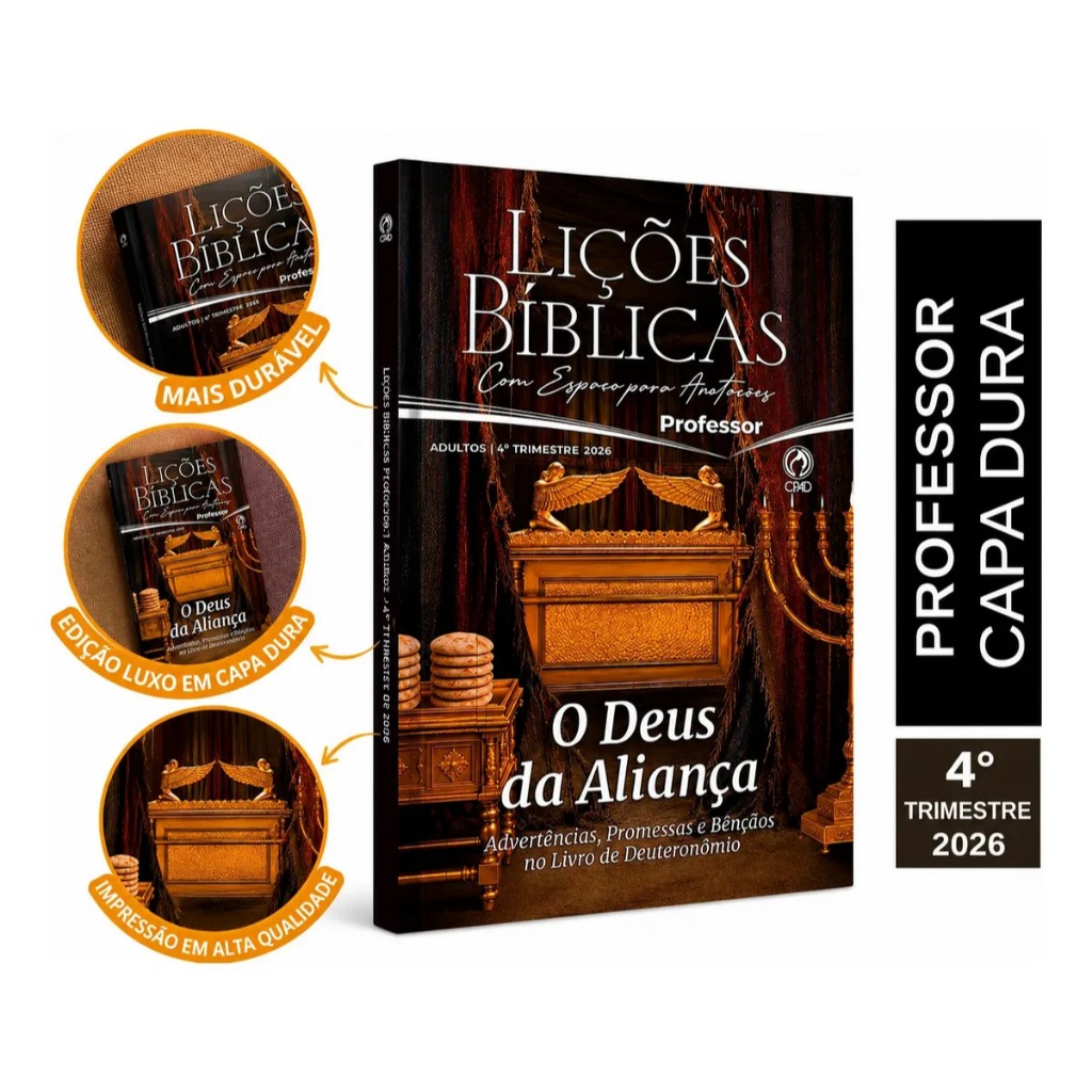 Revista - Lições Bíblicas Adulto Professor - Capa Dura - Com Espaço Para Anotações - 4º Trimestre 2026 — imagem 2 de 2